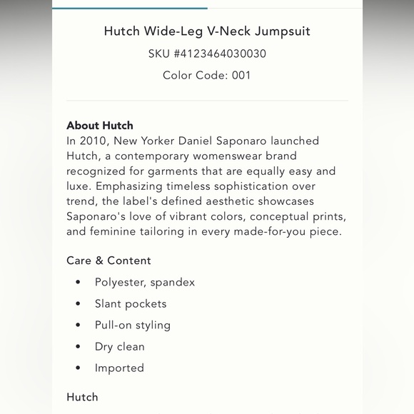 Anthro Hutch V neck jumpsuit - Picture 5 of 7